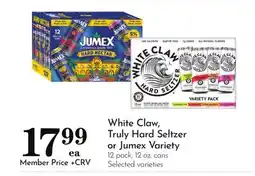 Pavilions White Claw, Truly Hard Seltzer or Jumex Variety offer