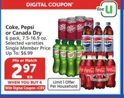 Vons Coke, Pepsi or Canada Dry offer