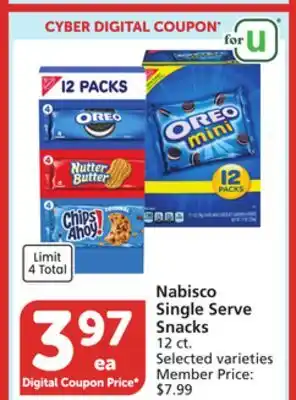 Vons Nabisco Single Serve Snacks offer