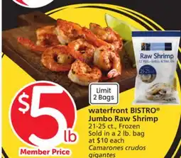 Vons waterfront BISTRO Jumbo Raw Shrimp offer