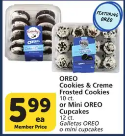 Vons OREO Cookies & Creme Frosted Cookies 10 ct. or Mini OREO Cupcakes 12 ct offer