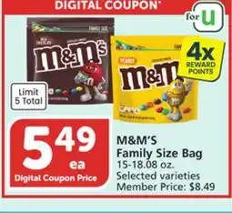 Vons M & M'S Family Size Bag offer