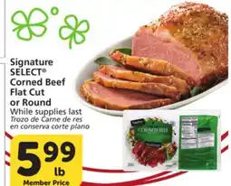 Vons Signature SELECT Corned Beef Flat Cut or Round offer