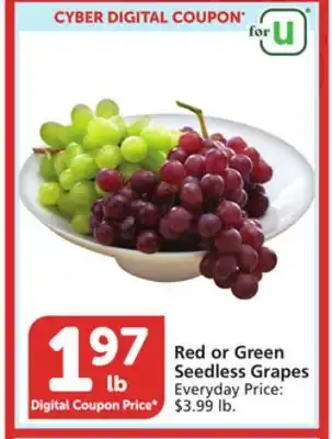 Vons Red or Green Seedless Grapes offer