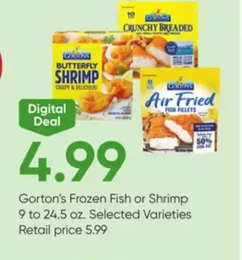 Stater Bros Gorton's Frozen Fish or Shrimp offer