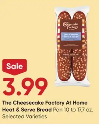 Stater Bros The Cheesecake Factory At Home Heat & Serve Bread Pan offer