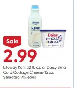 Stater Bros Lifeway Kefir 32 fl. oz. or Daisy Small Curd Cottage Cheese 16 oz offer