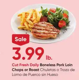 Stater Bros Cut Fresh Daily Boneless Pork Loin Chops or Roast offer