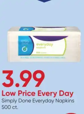 Stater Bros Simply Done Everyday Napkins offer