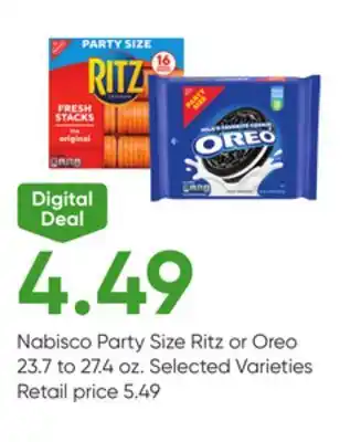 Stater Bros Nabisco Party Size Ritz or Oreo offer