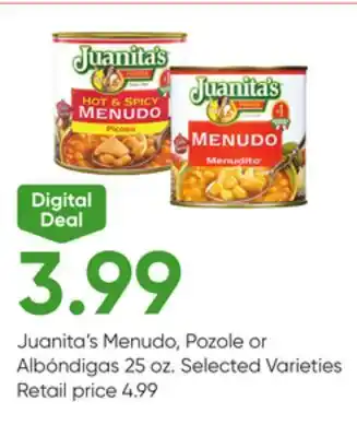 Stater Bros Juanita's Menudo, Pozole or Albóndigas offer