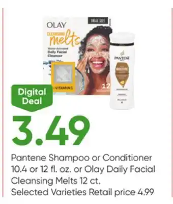 Stater Bros Pantene Shampoo or Conditioner 10.4 or 12 fl. oz. or Olay Daily Facial Cleansing Melts 12 ct offer