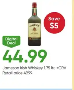 Stater Bros Jameson Irish Whiskey offer