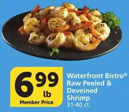 Albertsons Waterfront Bistro Raw Peeled & Deveined Shrimp offer