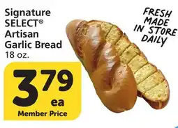 Albertsons Signature SELECT Artisan Garlic Bread offer