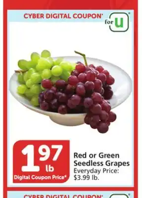 Albertsons Red or Green Seedless Grapes offer