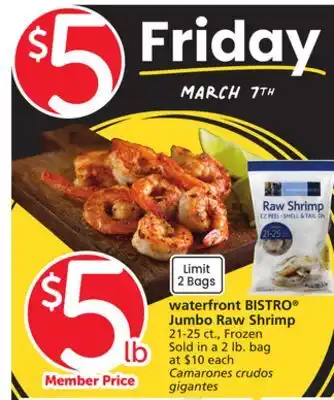 Albertsons waterfront BISTRO Jumbo Raw Shrimp offer