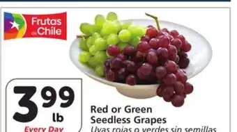 Albertsons Red or Green Seedless Grapes offer