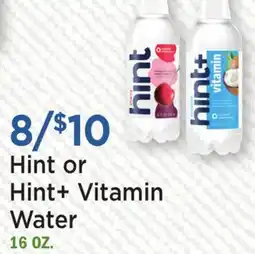 Heinen's Hint or Hint + Vitamin Water offer