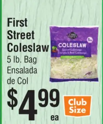 Smart & Final First Street Coleslaw offer