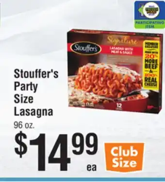 Smart & Final Stouffer's Party Size Lasagna offer