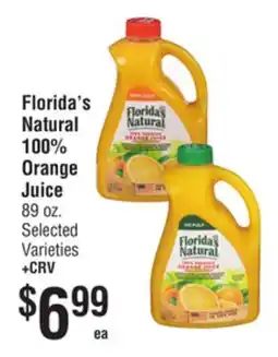 Smart & Final Florida's Natural 100% Orange Juice offer