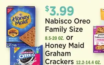 Heinen's Nabisco Oreo Family Size 8.5-20 OZ. or Honey Maid Graham Crackers 12.2-14.4 OZ offer