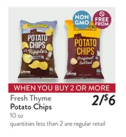 Fresh Thyme Fresh Thyme Potato Chips offer