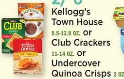 Heinen's Kellogg's Town House 9.5-13.8 OZ. or Club Crackers 11-14 OZ. or Undercover Quinoa Crisps 2 OZ offer