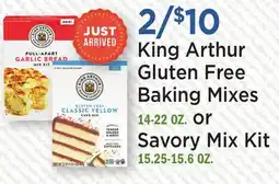 Heinen's King Arthur Gluten Free Baking Mixes 14-22 OZ. or Savory Mix Kit 15.25-15.6 OZ offer