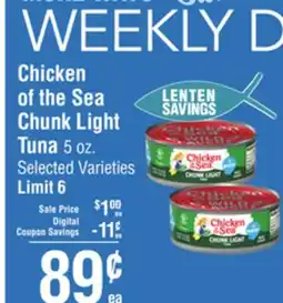 Smart & Final Chicken of the Sea Chunk Light Tuna offer