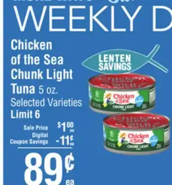 Smart & Final Chicken of the Sea Chunk Light Tuna offer