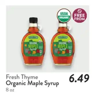 Fresh Thyme Fresh Thyme Organic Maple Syrup offer