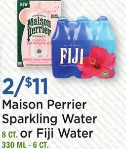 Heinen's Maison Perrier Sparkling Water 8 CT. or Fiji Water 330 ML-6 CT offer