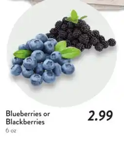 Fresh Thyme Blueberries or Blackberries offer