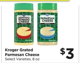 Food 4 Less Kroger Grated Parmesan Cheese offer