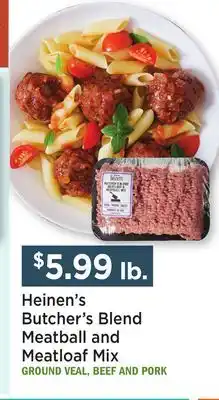 Heinen's Heinen's Butcher's Blend Meatball and Meatloaf Mix offer