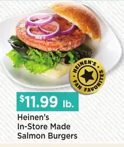 Heinen's Heinen's In-Store Made Salmon Burgers offer