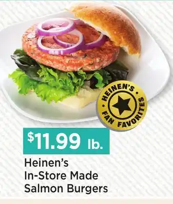 Heinen's Heinen's In-Store Made Salmon Burgers offer