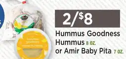 Heinen's Hummus Goodness Hummus 8 OZ. or Amir Baby Pita 7 OZ offer