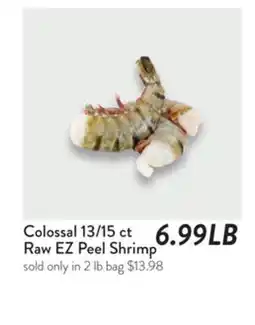 Fresh Thyme Colossal 13/15 ct Raw EZ Peel Shrimp offer