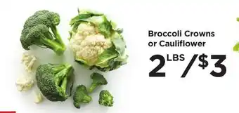 Food 4 Less Broccoli Crowns or Cauliflower offer