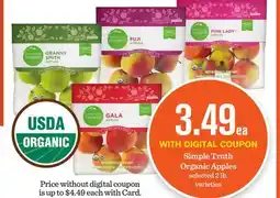 Mariano's Simple Truth Organic Apples offer