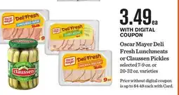 Mariano's Oscar Mayer Deli Fresh Lunchmeats or Claussen Pickles offer