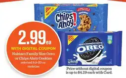 Mariano's Nabisco Family Size Oreo or Chips Ahoy Cookies offer