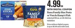 Mariano's Rana Family Size Pasta or Van de Kamp's Fish offer