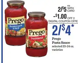 Mariano's Prego Pasta Sauce offer