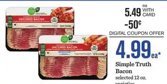 Mariano's Simple Truth Bacon offer