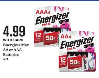 Mariano's Energizer Max AA or AAA Batteries offer