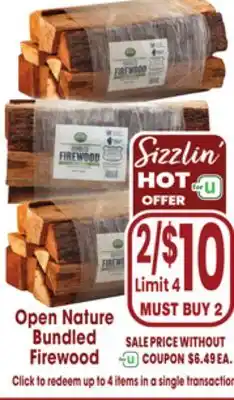 Jewel-Osco Open Nature Bundled Firewood offer